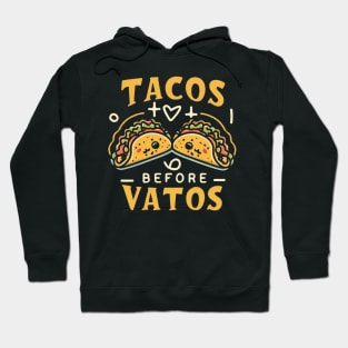 Tacos before vatos, Black Hoodie